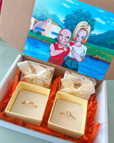 Set anillos Krillin y 18